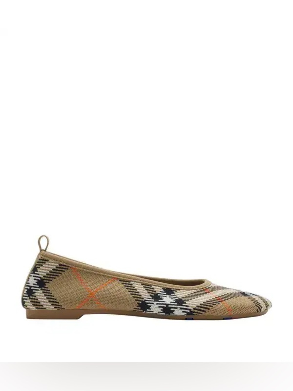 Burberry check Womens Plaid Knit Ballet Flats 39